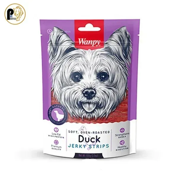 Wanpy-Dog-Duck-Jerky-Strips-2 تشویقی سگ رشته ای با طعم اردک ونپی